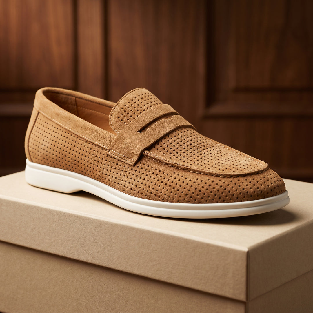 Lorenzo Perforated Leather Loafer