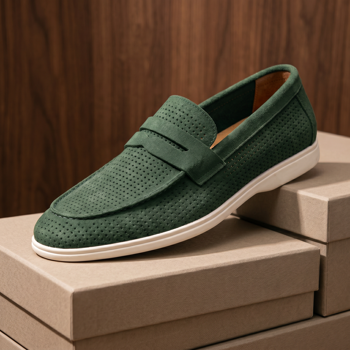 Lorenzo Perforated Leather Loafer