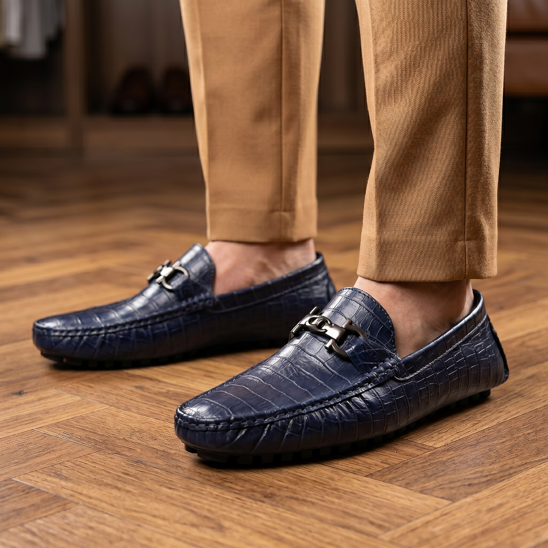 Spinelli Crocskin Leather Loafer