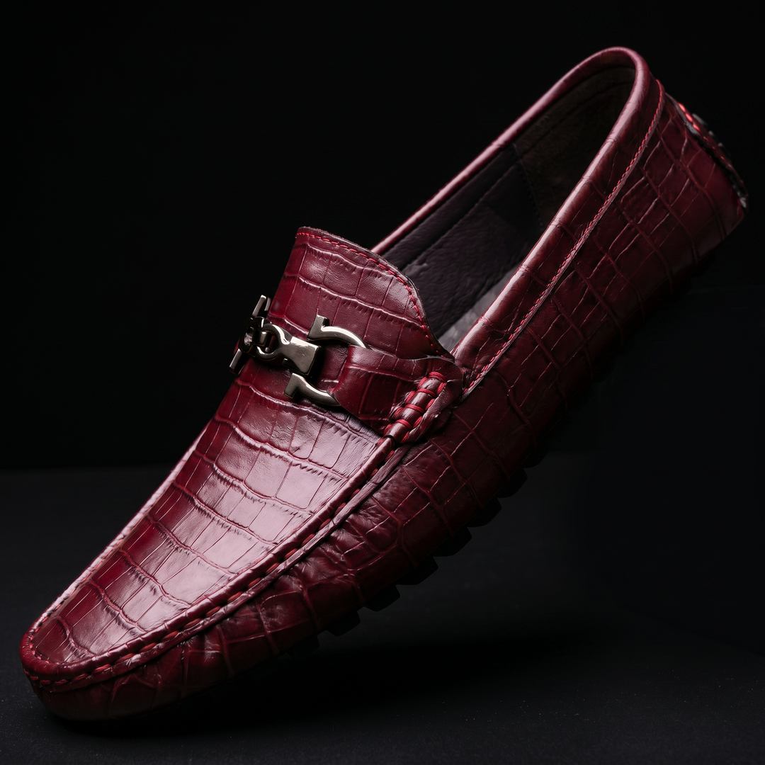 Spinelli Crocskin Leather Loafer