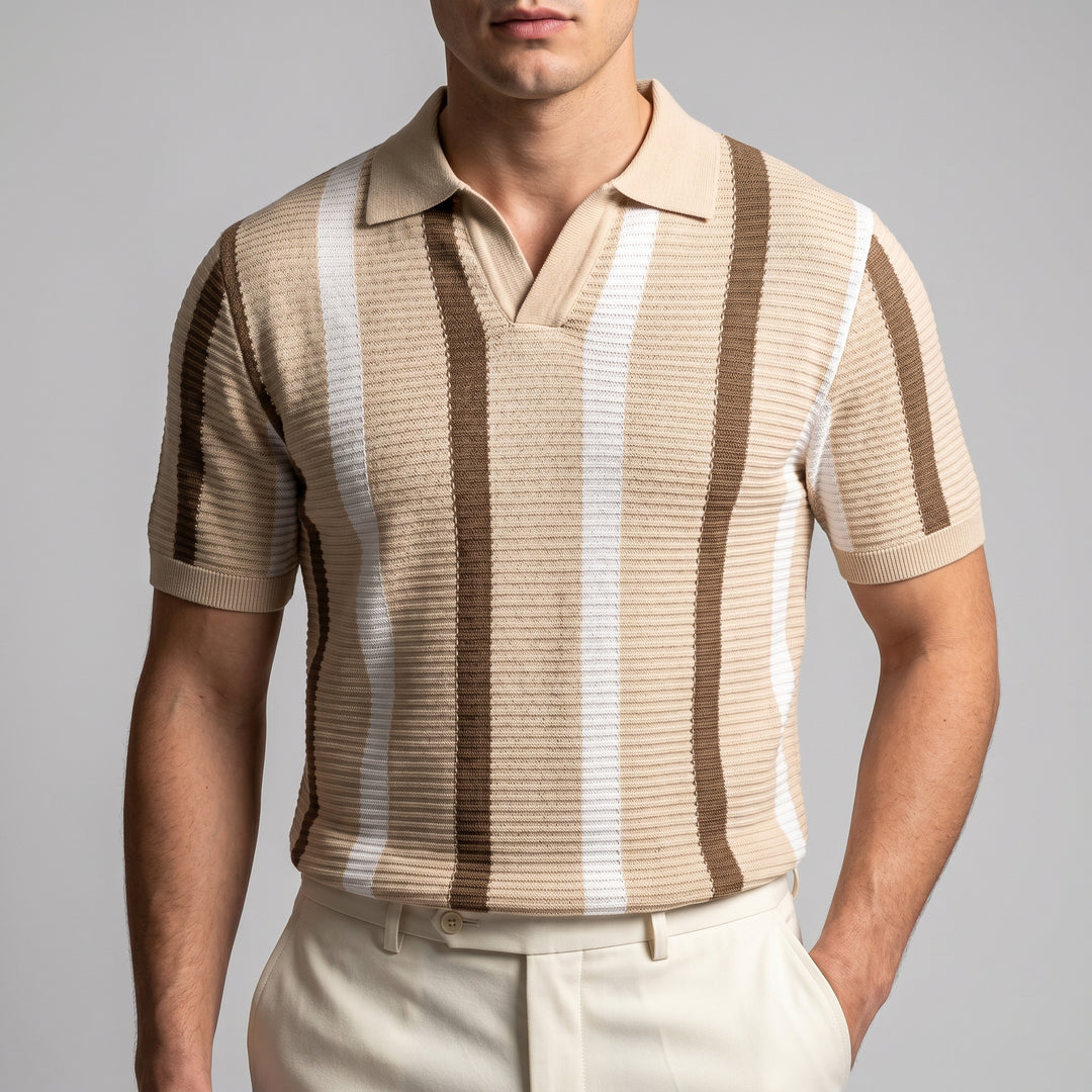 Luciano Viscose Knit Polo Shirt