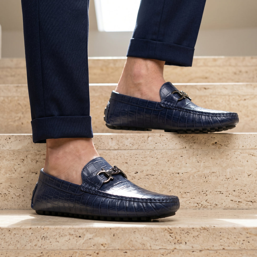 Spinelli Crocskin Leather Loafer