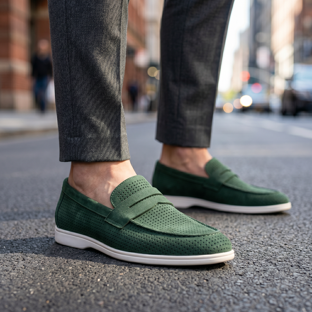 Lorenzo Perforated Leather Loafer