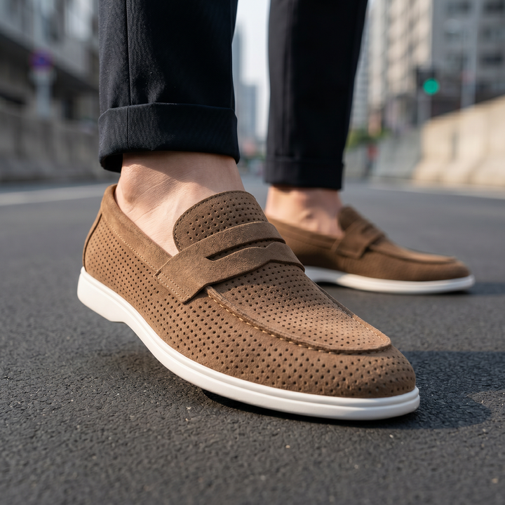 Lorenzo Perforated Leather Loafer