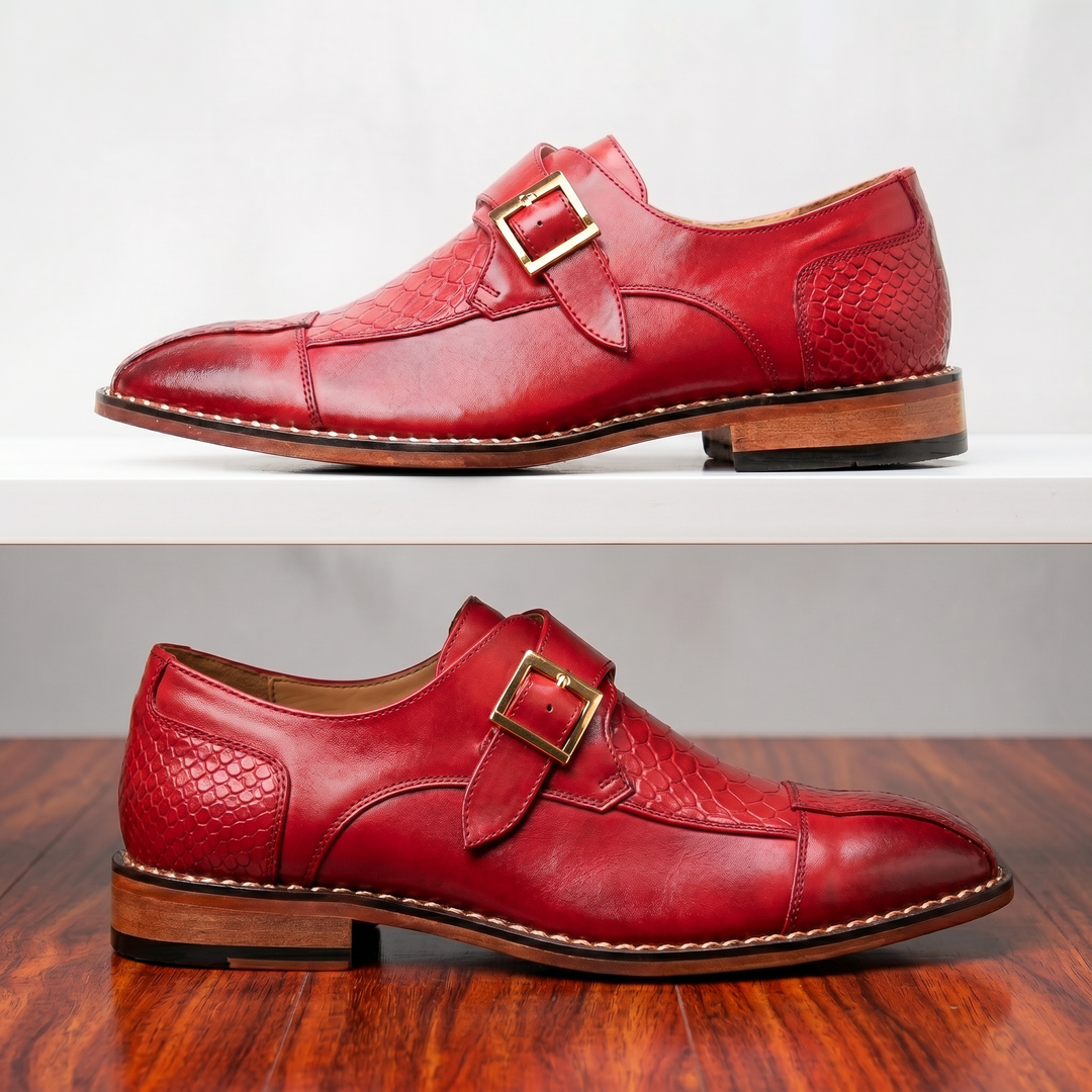 Garamond Crocskin Leather Monkstrap