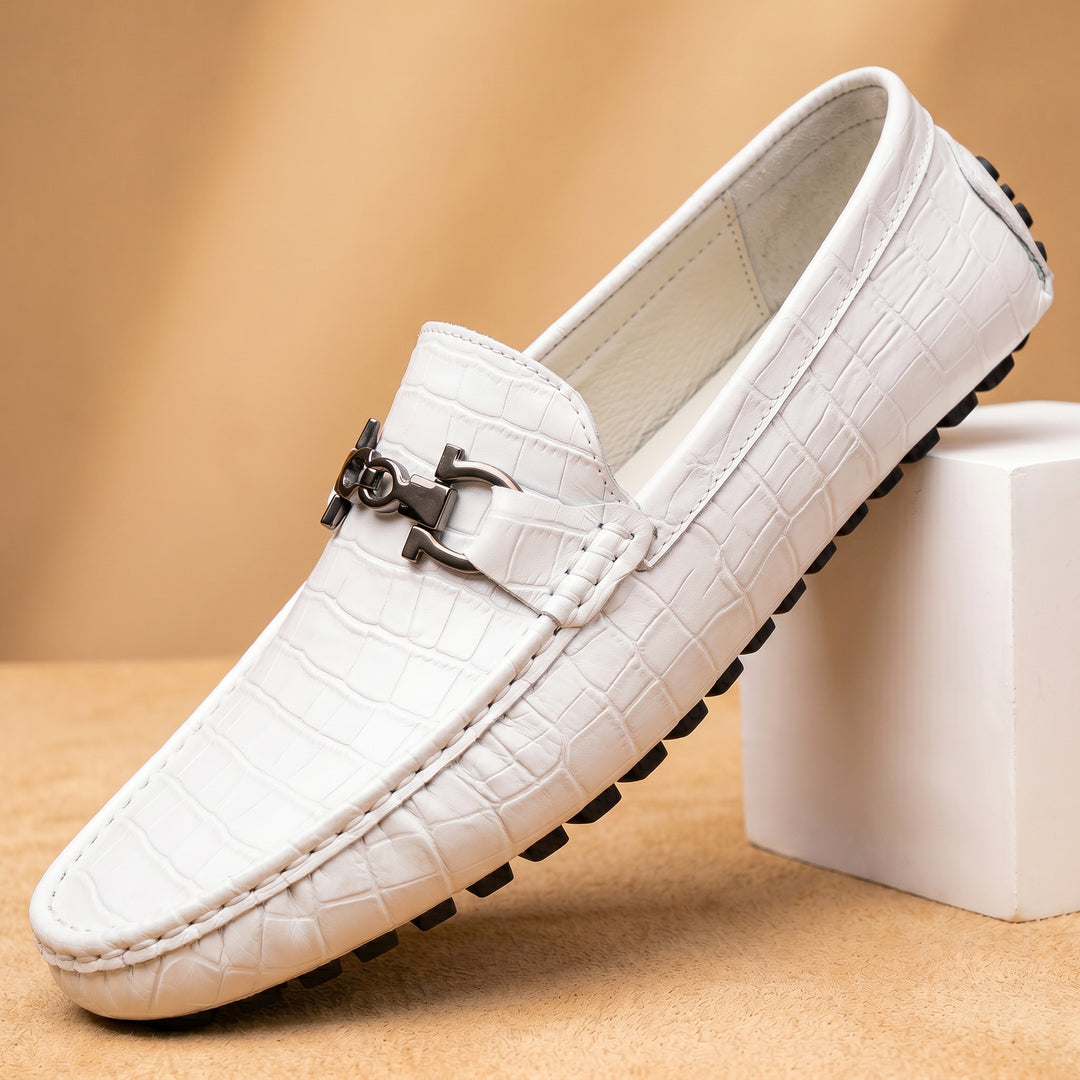 Spinelli Crocskin Leather Loafer