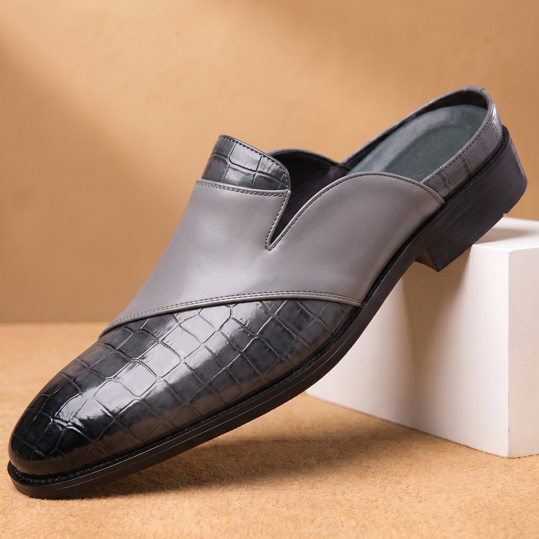 Rizzo Crocskin Leather Mule
