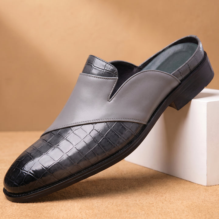 Rizzo Crocskin Leather Mule