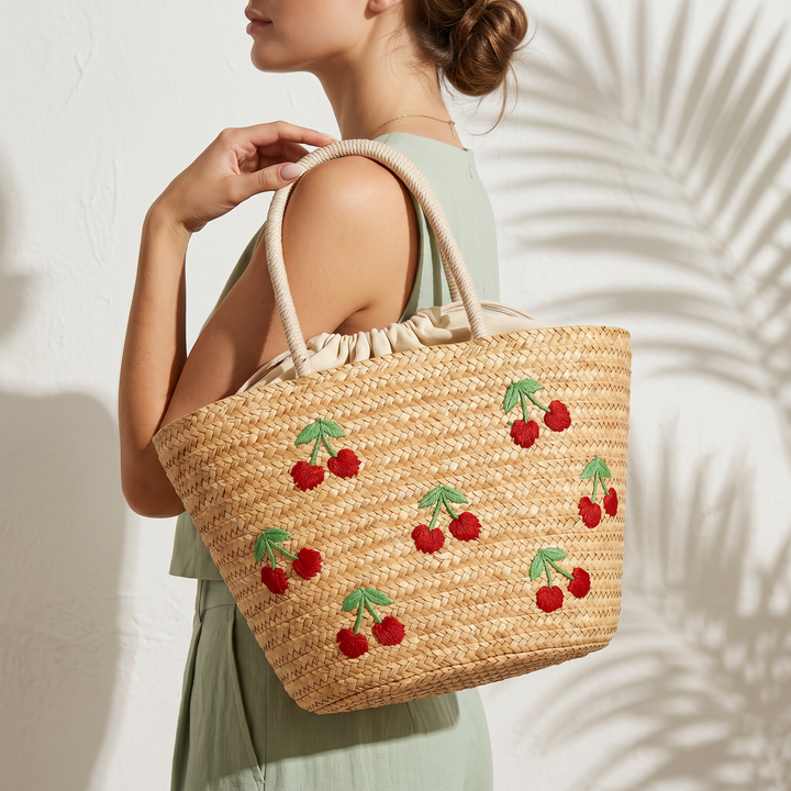 Dolce Frutta Straw Tote Bag