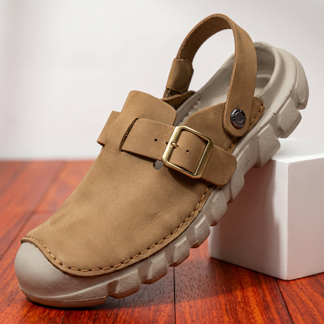 Cedar Leather Clog Sandal