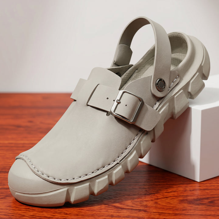 Cedar Leather Clog Sandal