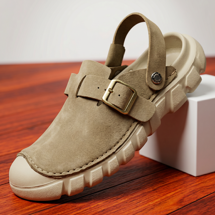 Cedar Leather Clog Sandal
