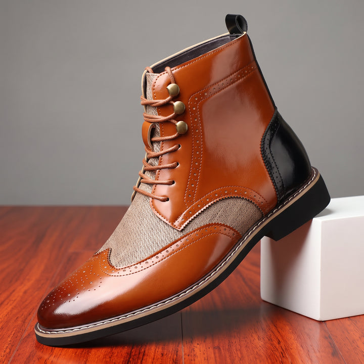 Osbourne Leather Wingtip Brogue Boots