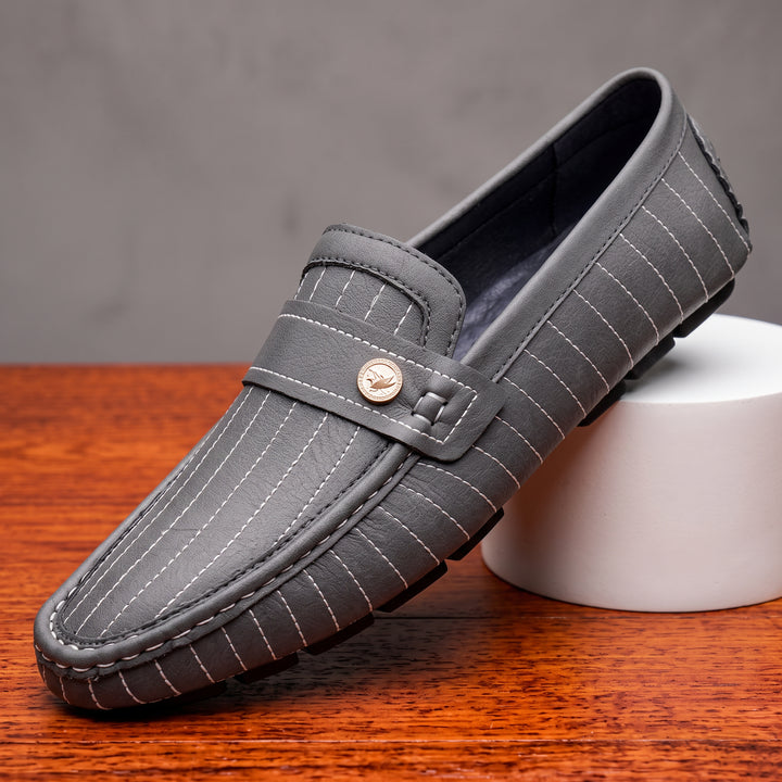 Dustin Striped Leather Loafer