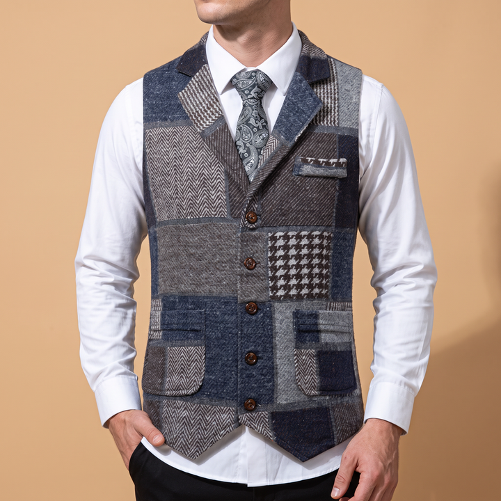 Whittington Herringbone Plaid Vest