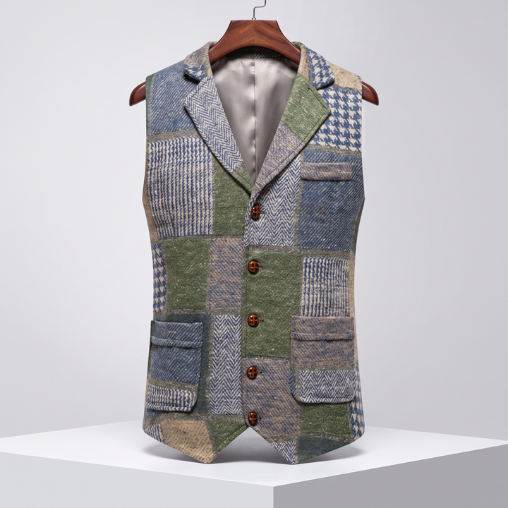 Whittington Herringbone Plaid Vest