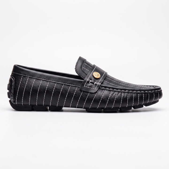 Dustin Striped Leather Loafer