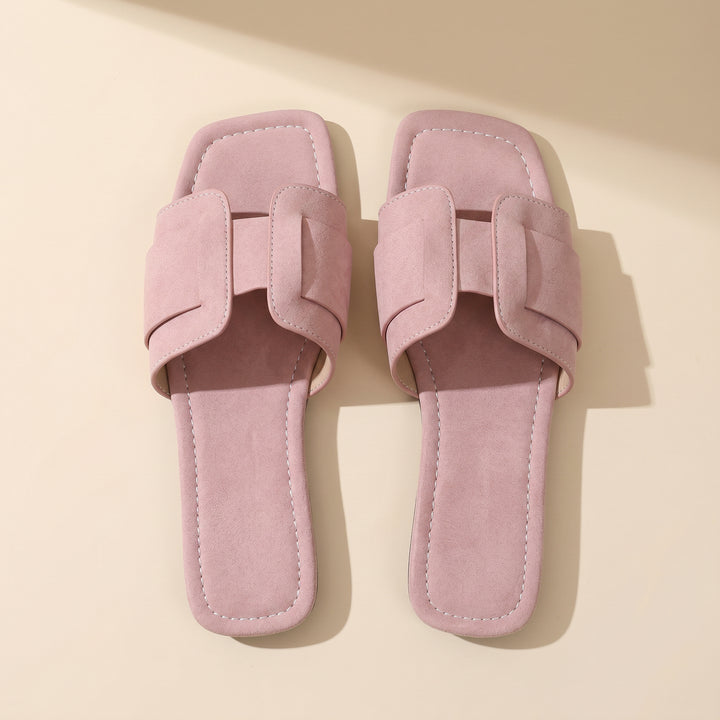 Gia Square Toe Suede Sandal