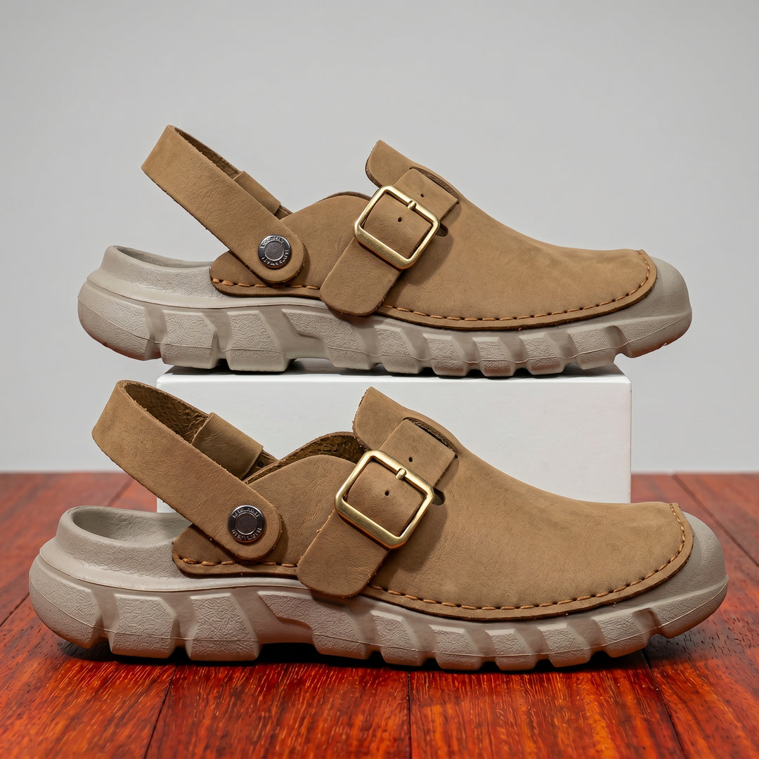Cedar Leather Clog Sandal