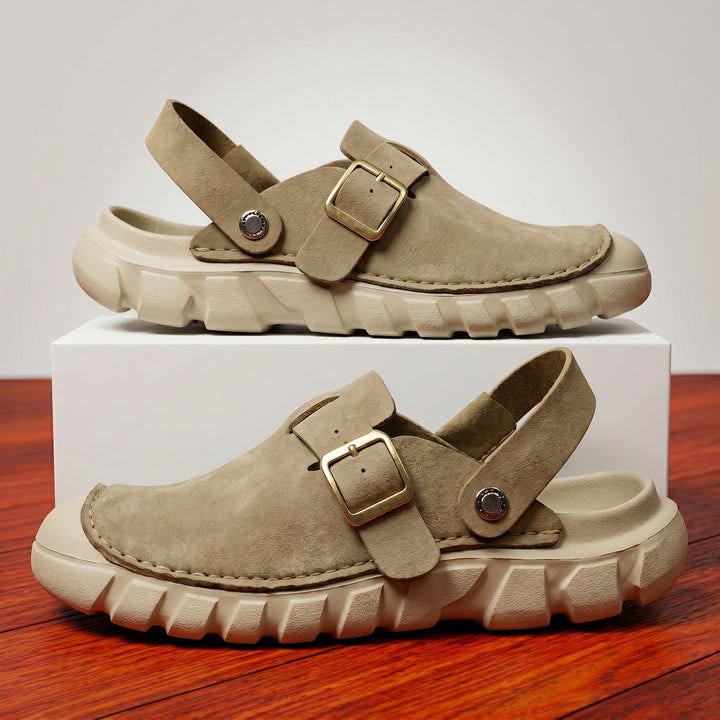 Cedar Leather Clog Sandal