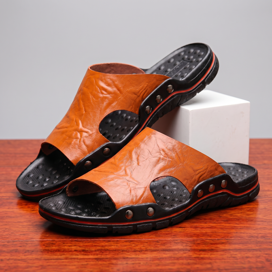 Ferraro Leather Slide Sandal