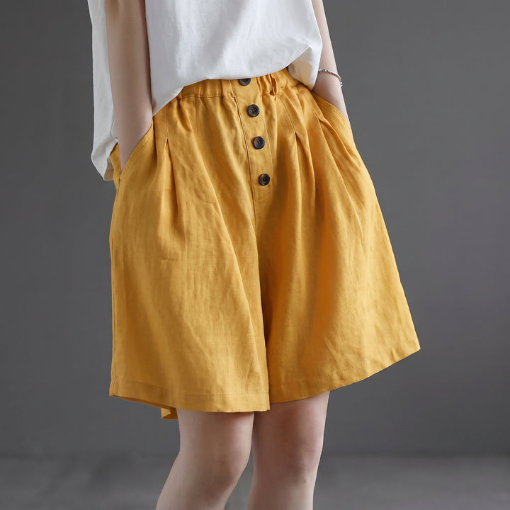 Rosella Cotton-Linen Shorts