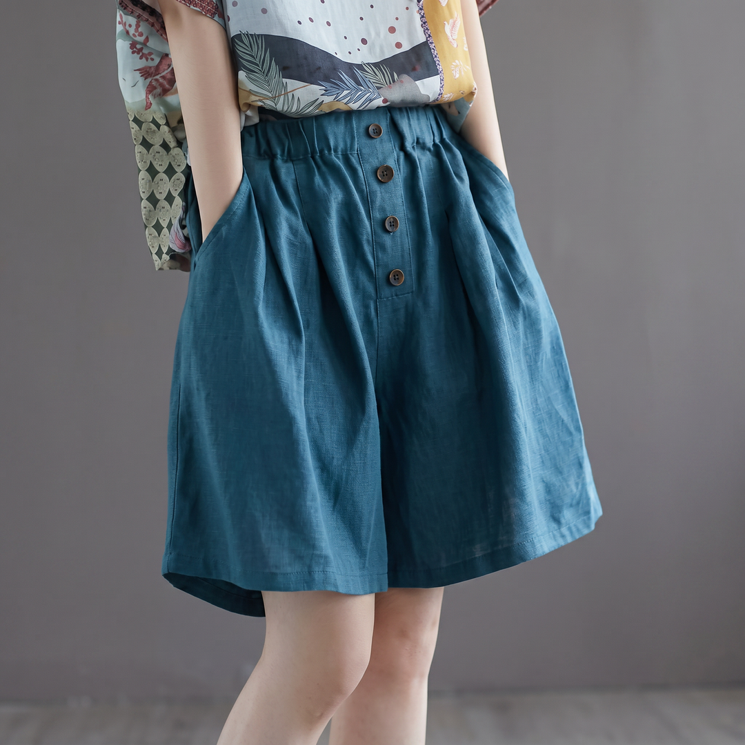 Rosella Cotton-Linen Shorts