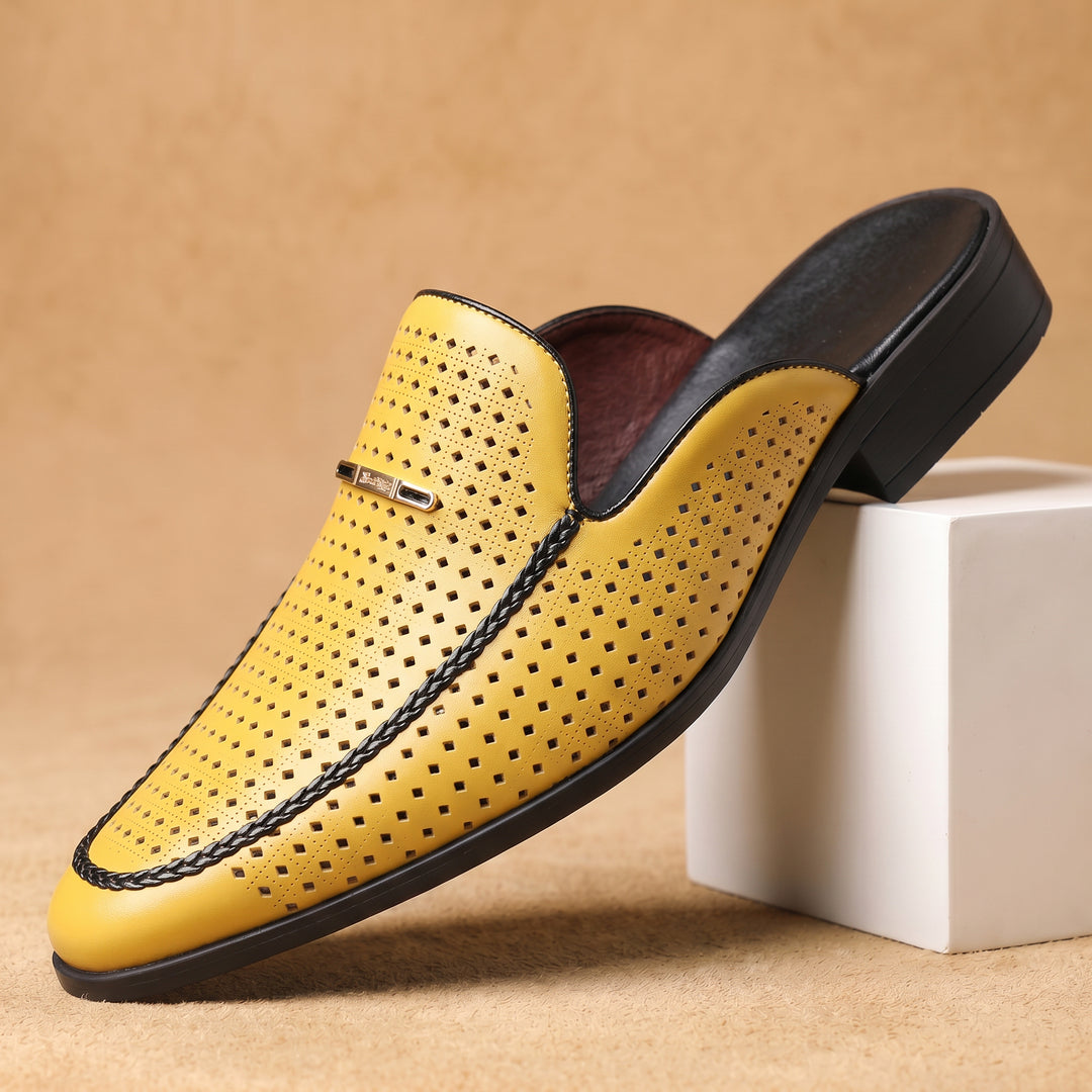 Romello Perforated Leather Mule