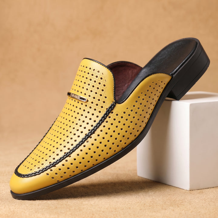 Romello Perforated Leather Mule