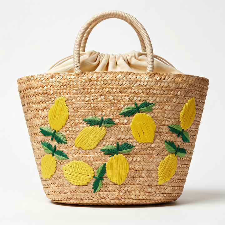 Dolce Frutta Straw Tote Bag