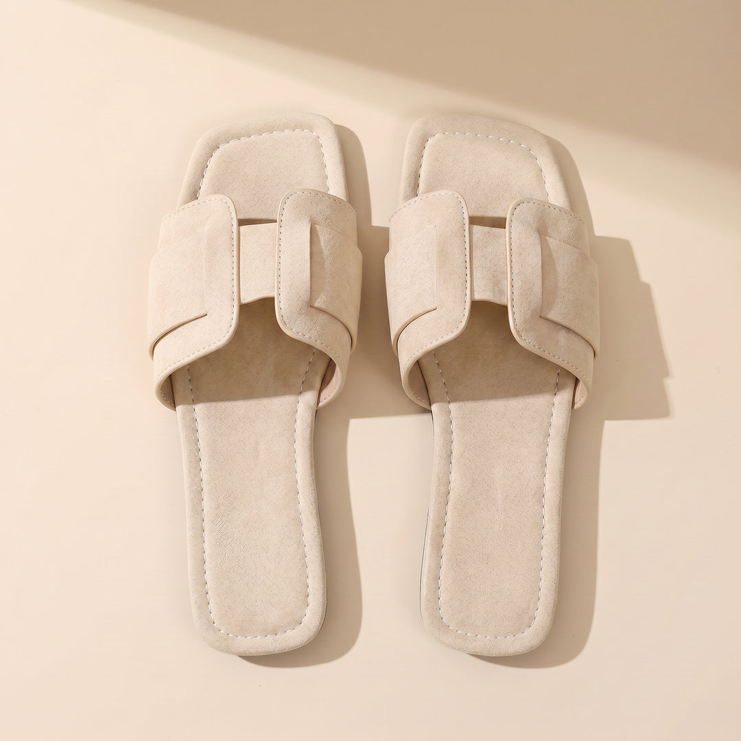 Gia Square Toe Suede Sandal