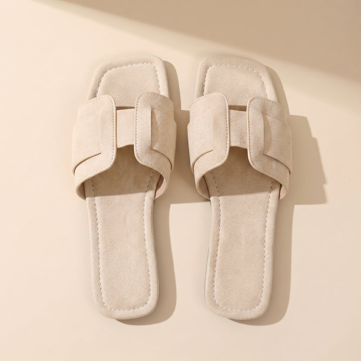 Gia Square Toe Suede Sandal