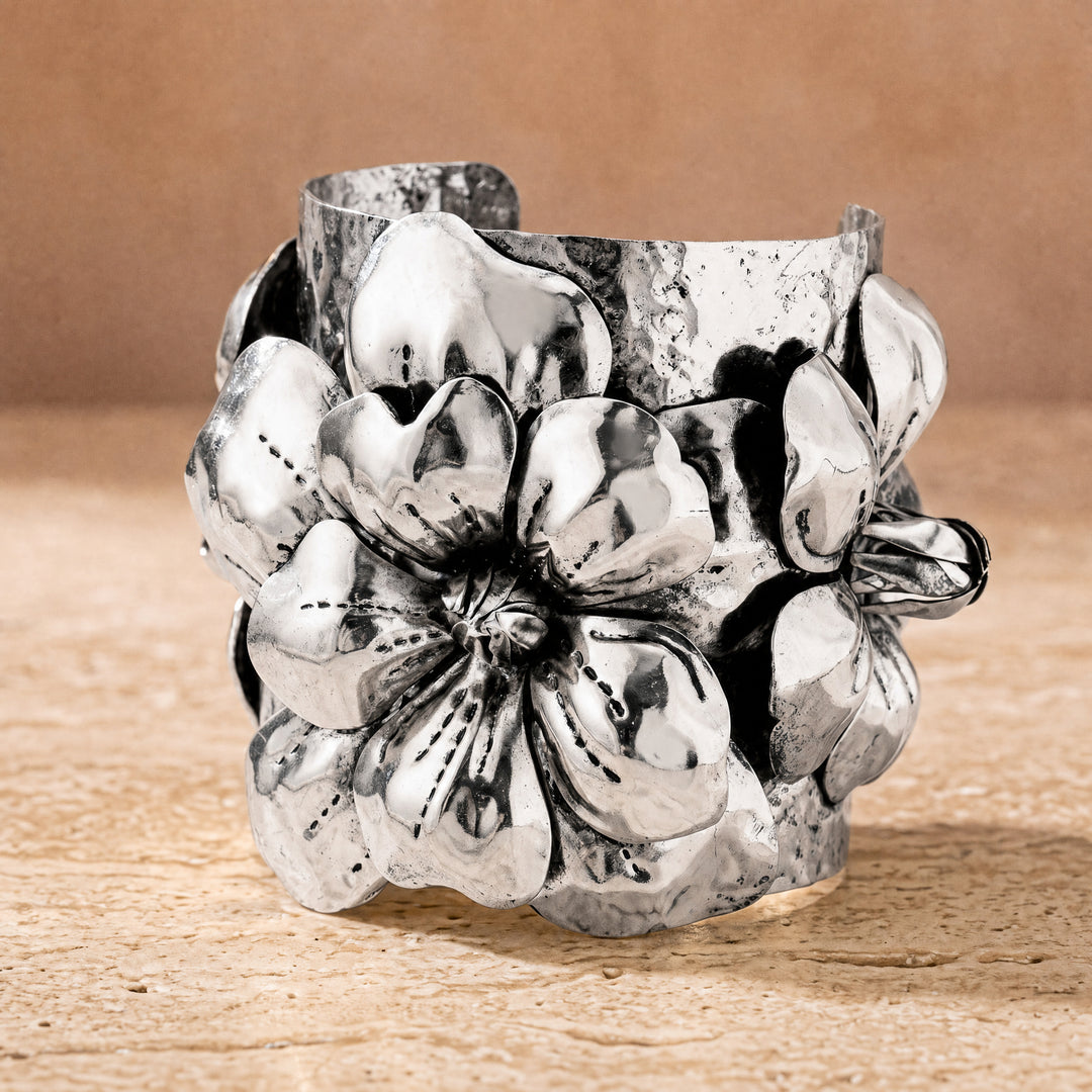 Roseline Floral Bangle Cuff
