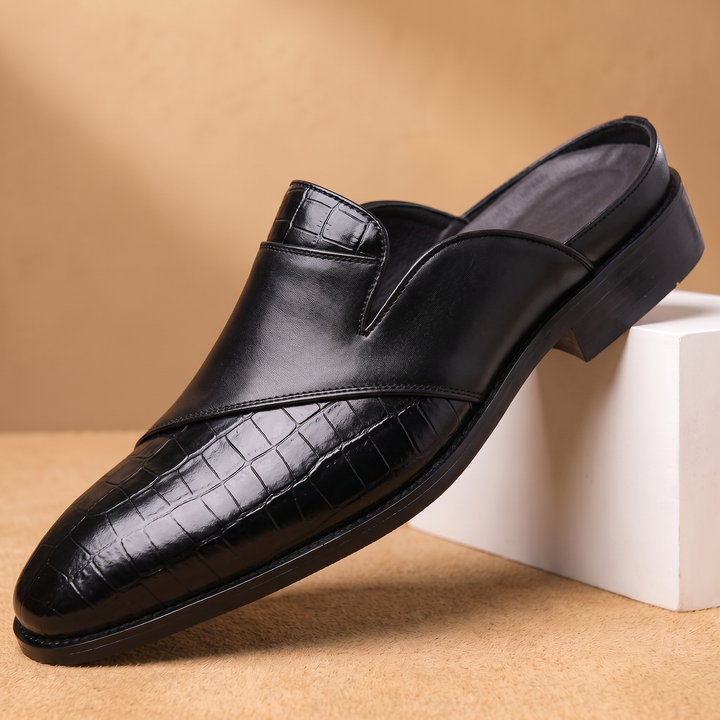 Rizzo Crocskin Leather Mule