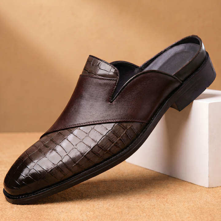 Rizzo Crocskin Leather Mule