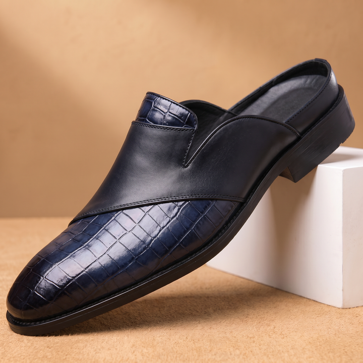 Rizzo Crocskin Leather Mule