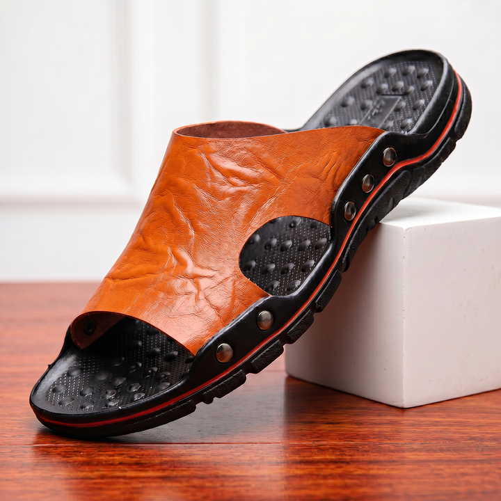 Ferraro Leather Slide Sandal