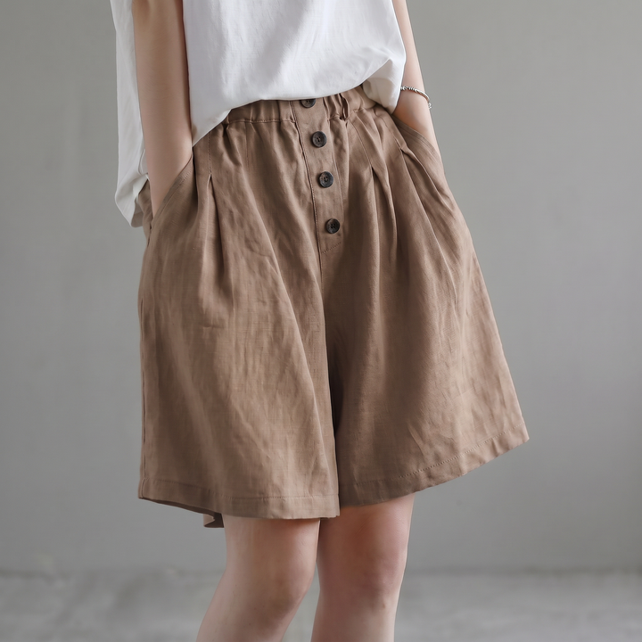 Rosella Cotton-Linen Shorts