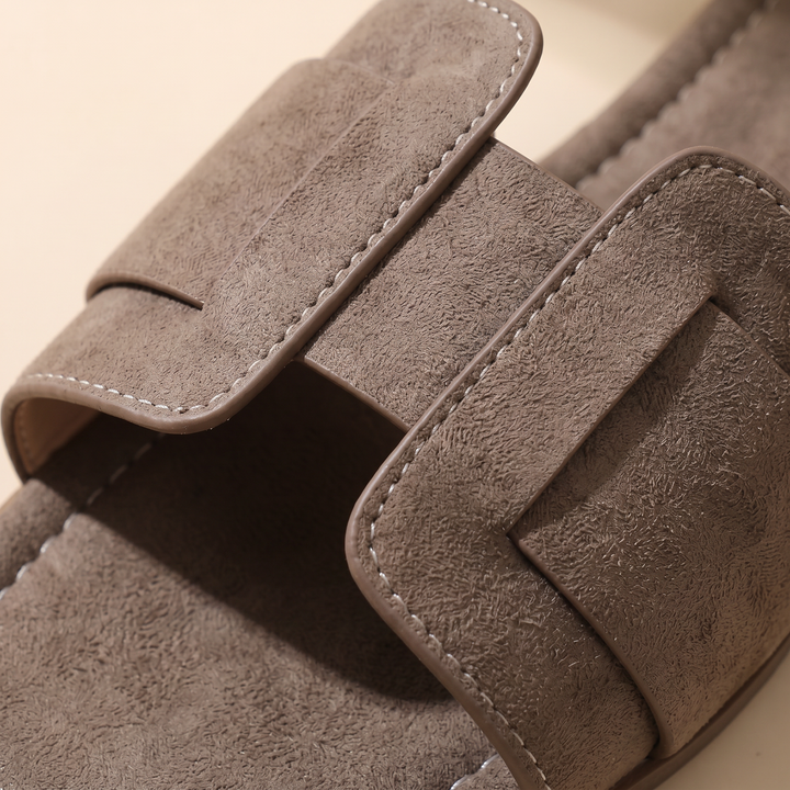 Gia Square Toe Suede Sandal