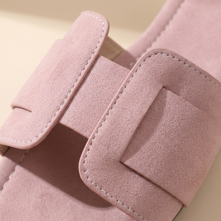 Gia Square Toe Suede Sandal