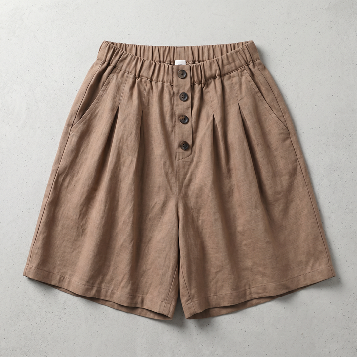 Rosella Cotton-Linen Shorts