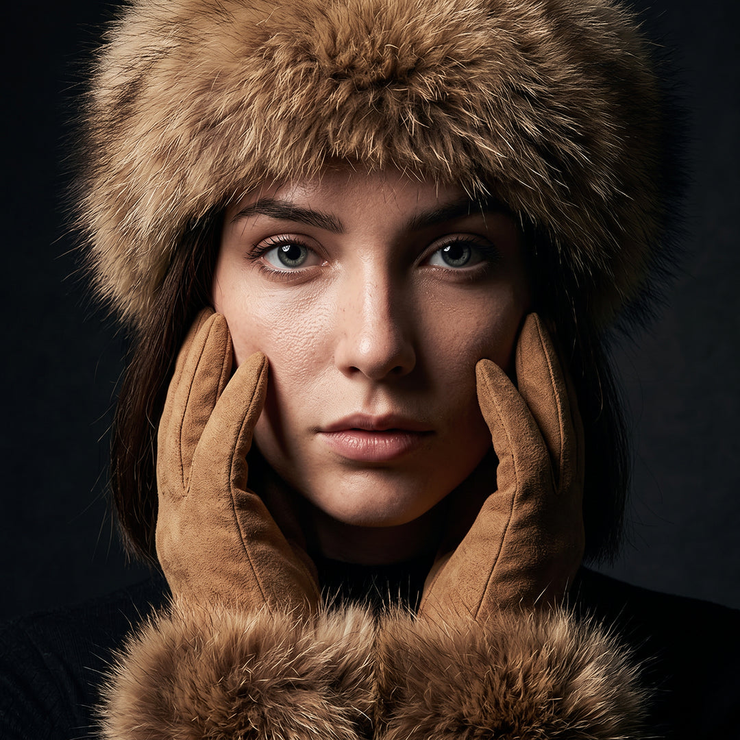 Wynn Fur Headband & Glove Set