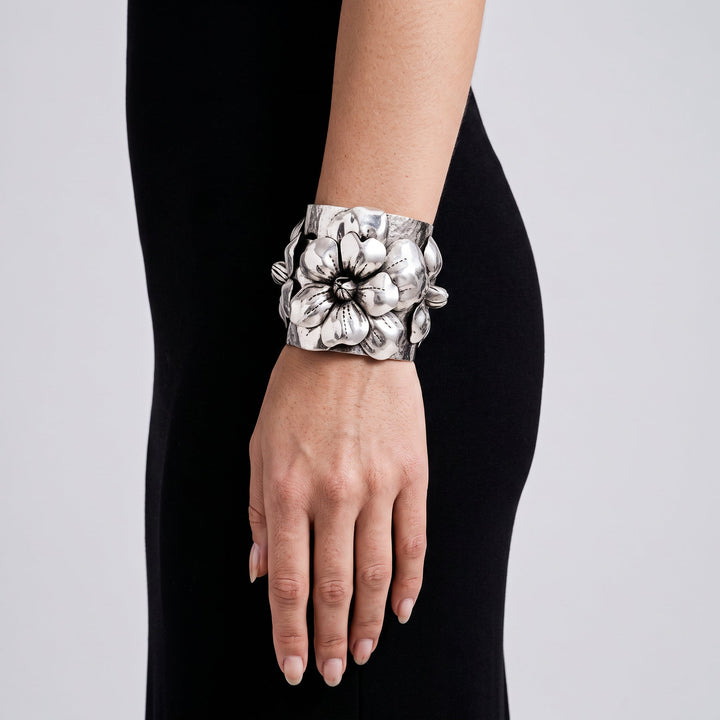 Roseline Floral Bangle Cuff