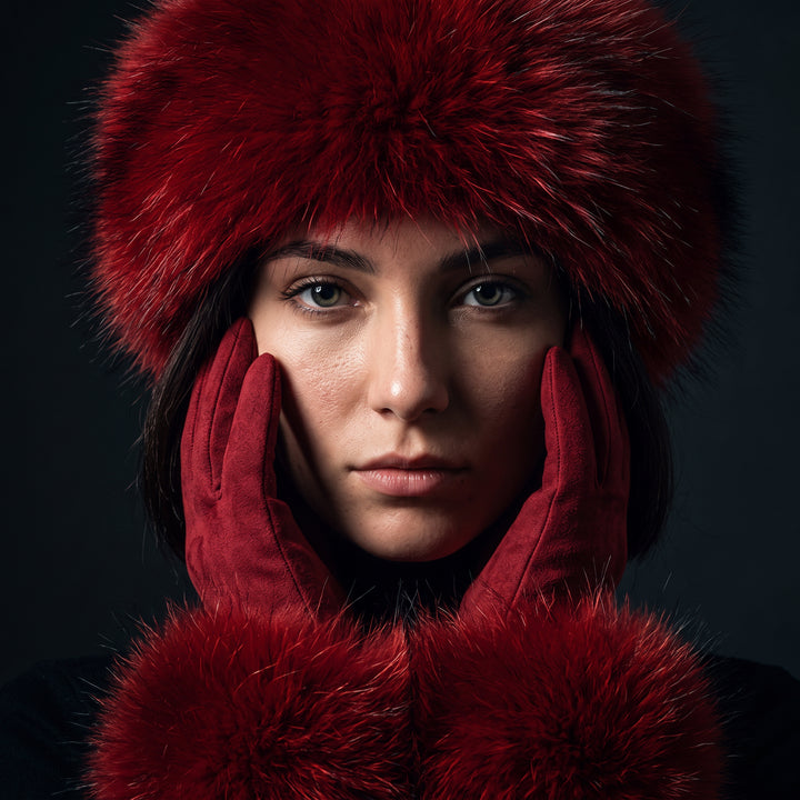 Wynn Fur Headband & Glove Set
