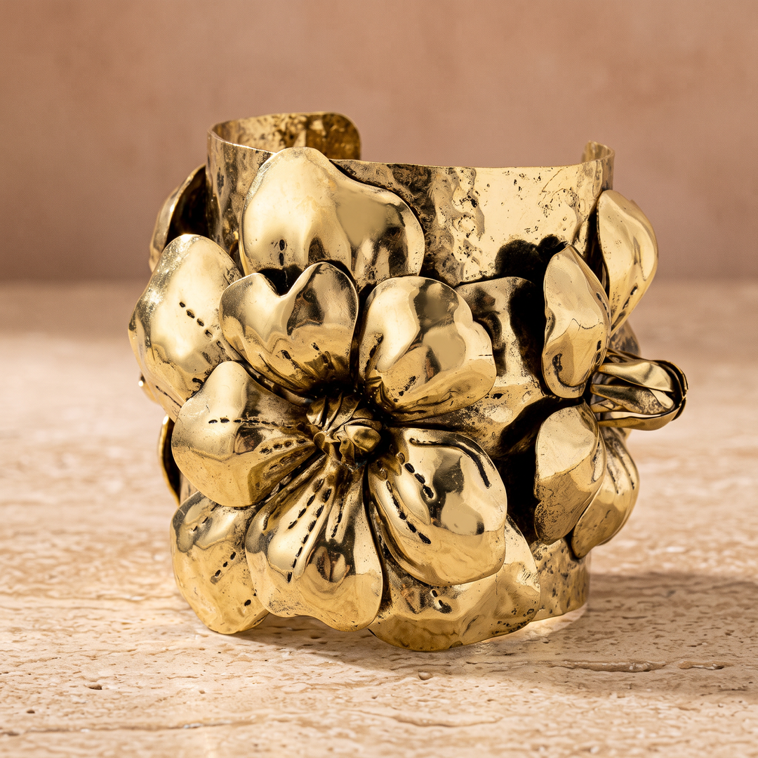 Roseline Floral Bangle Cuff