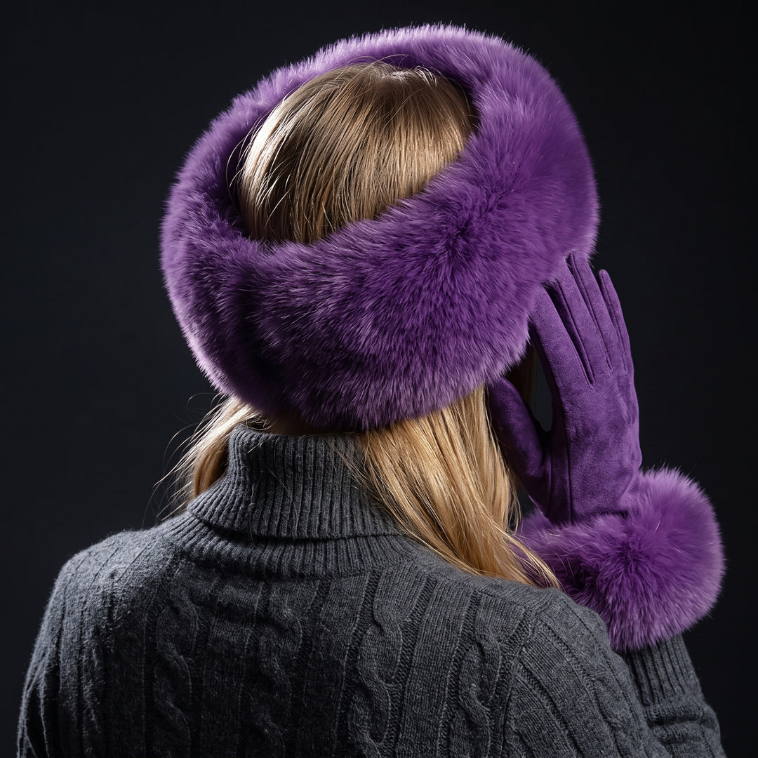 Wynn Fur Headband & Glove Set