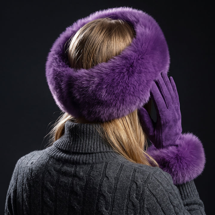 Wynn Fur Headband & Glove Set