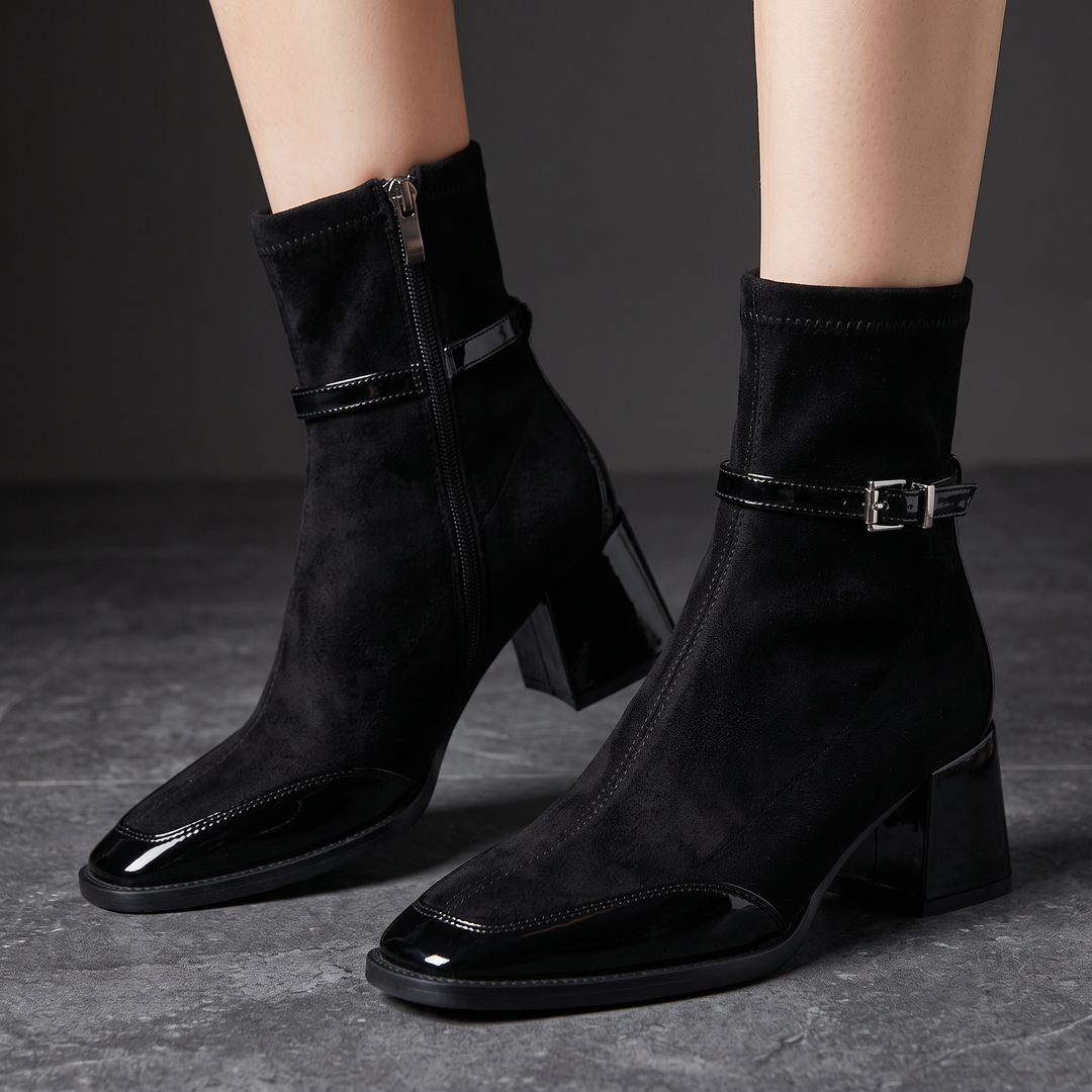 Aliciana Suede Zip Boots