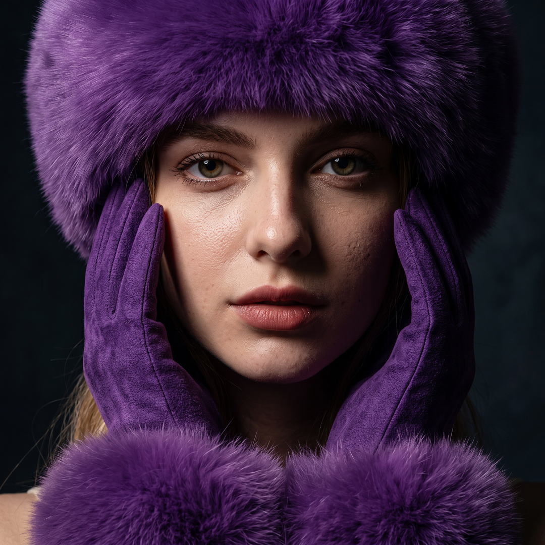 Wynn Fur Headband & Glove Set