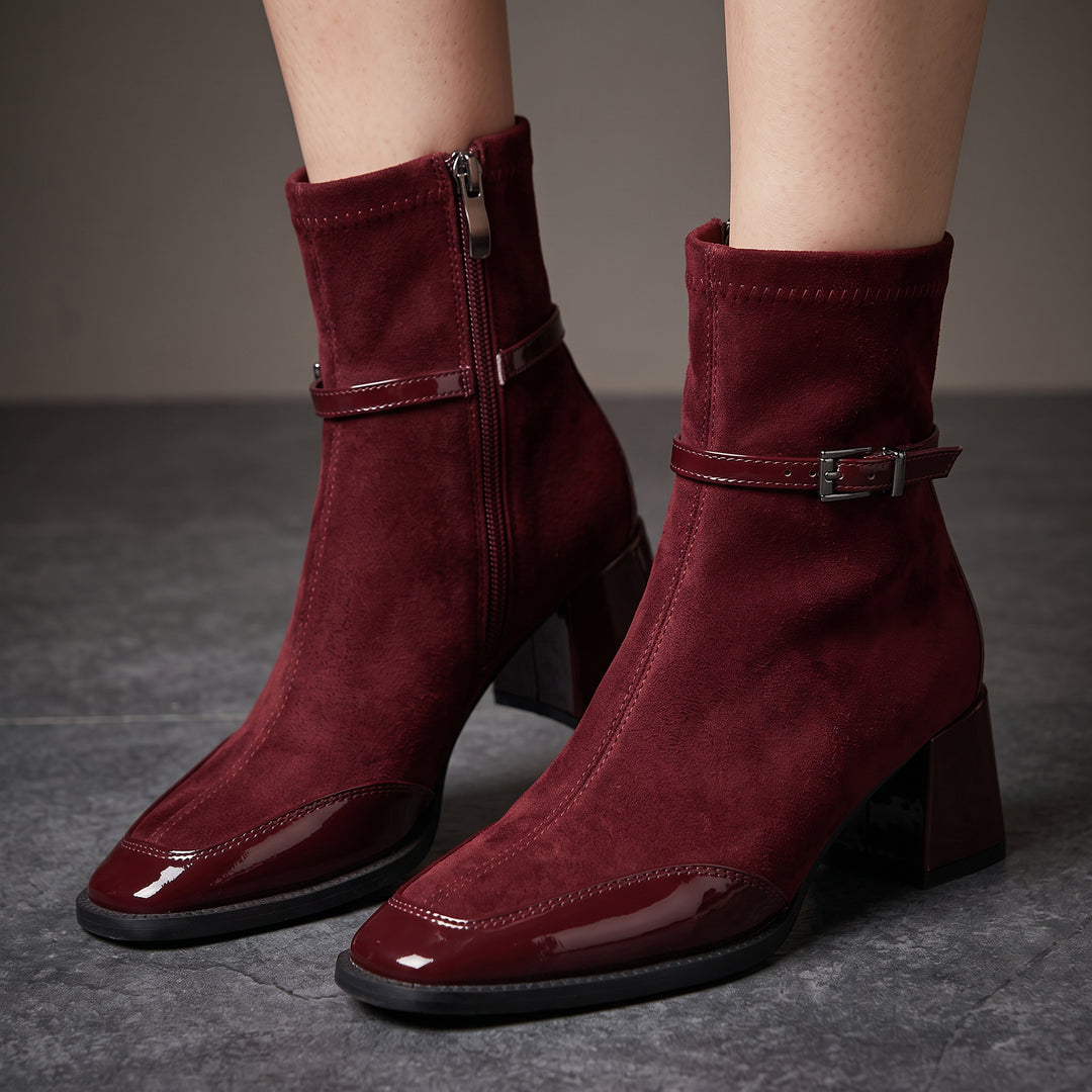 Aliciana Suede Zip Boots